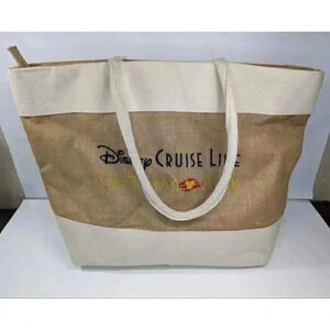 Disney Cruise Line Castaway Club Canvas Burlap Beach Tote Bag h2